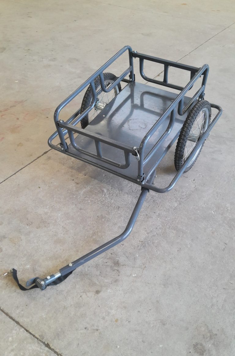 Remorque en acier pour matériel (grise) 